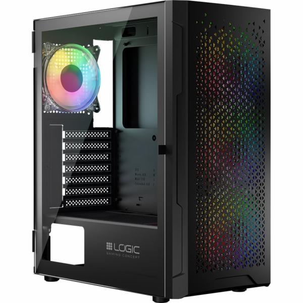 LOGIC PC skříň Aramis ARGB MIDI 1x USB 3.0, 2x USB 2.0 + ...