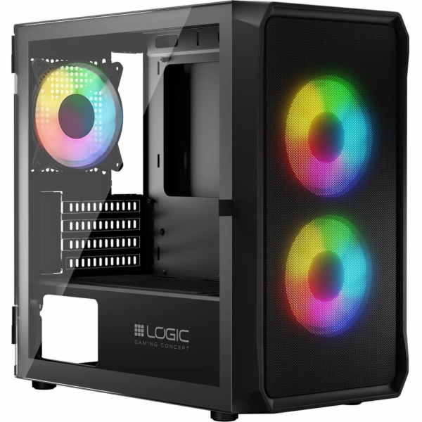 LOGIC PC skříň Portos ARGB MINI 1x USB 3.0, 2x USB 2.0 + ...