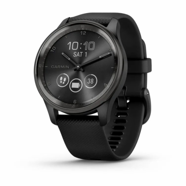 Garmin vivomove Trend, Nerezová luneta Slate, pouzdro Bla...