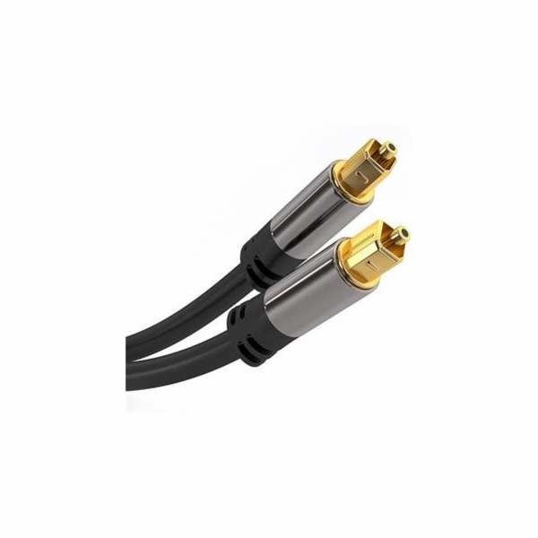 Toslink M/M, OD:6mm, Gold design 0,5m