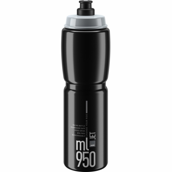 Lahev Elite  Jet 950ml, černá/šedé logo