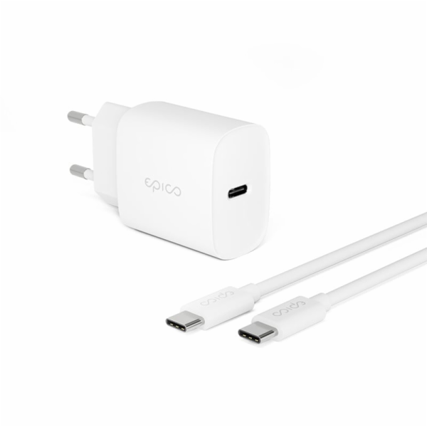 Epico 20W PD Charger Bundle with USB-C to USB-C cable 1.2...