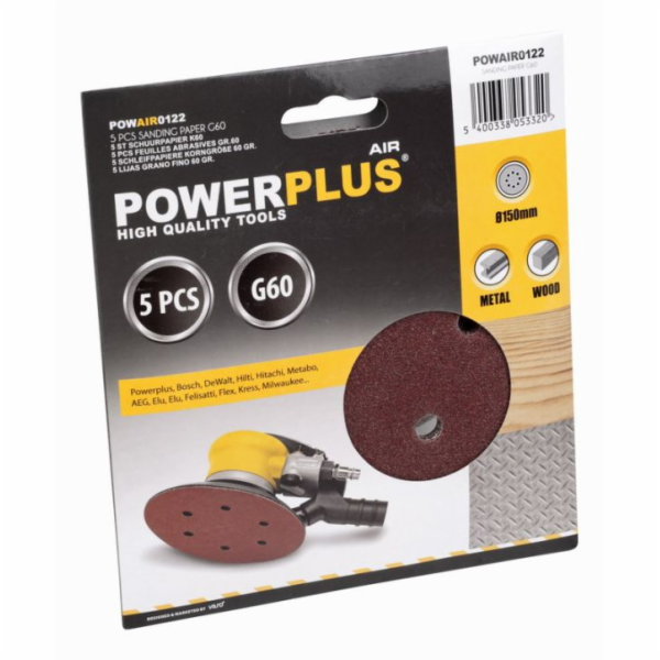 Powerplus POWAIR0122 - 5x brusný disk prům.150 G60