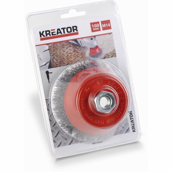 Kreator KRT150201 - Brusný ocelový kartáč M14 - 100mm