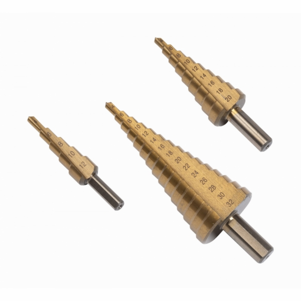 Kreator KRT061700 - Vrtáky stupňovité TIN 3ks