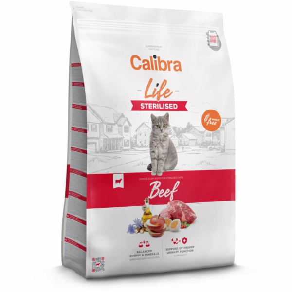 CALIBRA Cat Life Sterilised Beef - suché krmivo pro kočky...