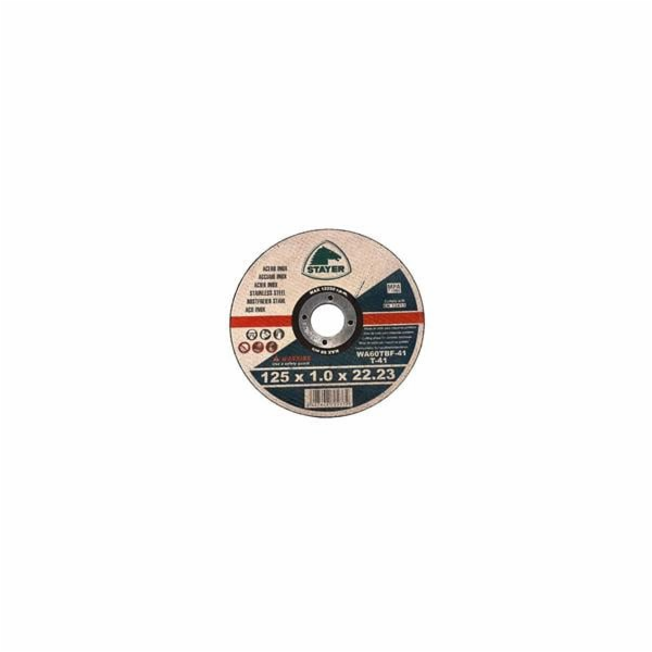 Kotouč řezný na kov STANDARD T41, O 125 x 1 x 22,23 mm, S...