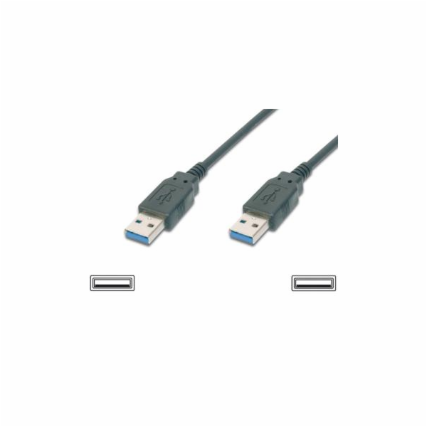 Kabel USB 3.0 Super-speed 5Gbps A-A propojovací 9pin 3m