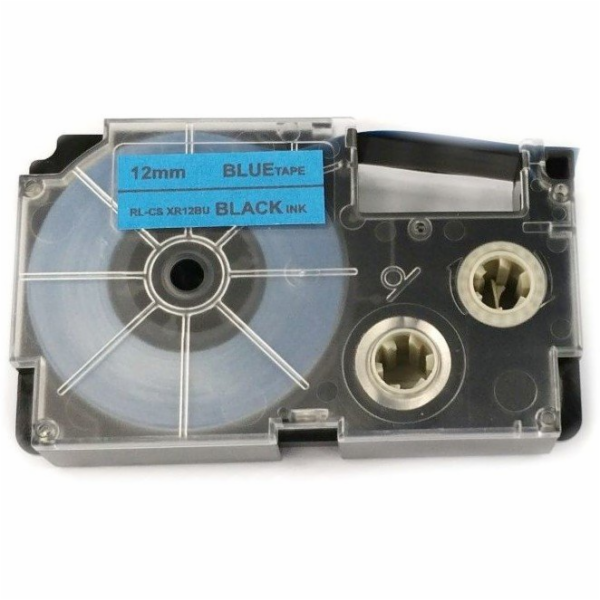 Allprint pro Casio XR-12BU1, 12mm x 8m, černý tisk / modr...