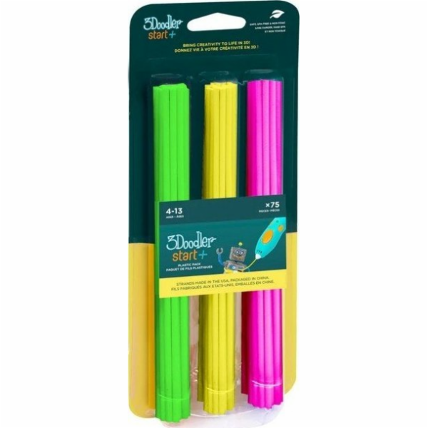 3Doodler náplň ECO-PCL pro 3D pero Start+ 75ks - Neon (ze...