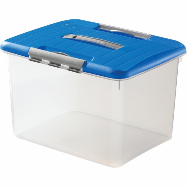 Nádoba CURVER, 30 l, průhledná, modrá, 42,8×28,1×34 cm