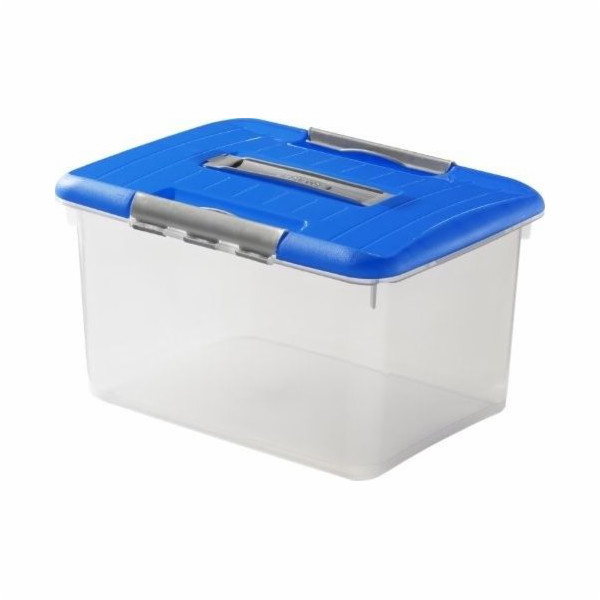 Nádoba CURVER, 15 l, průhledná, modrá, 37,4×28×21 cm