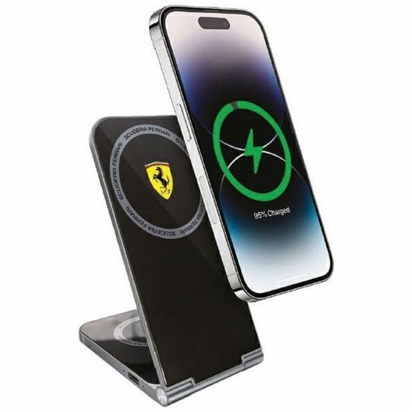 Ferrari Printed Logo Stolní Bezdrátová Magnetická Nabíječ...