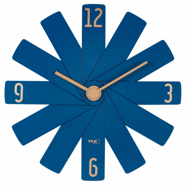 TFA Clock in the box  blau Wanduhr