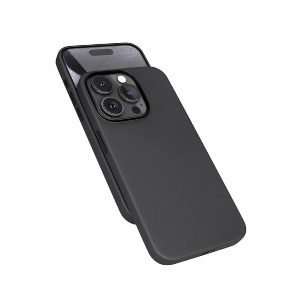 Epico Mag+ kožený kryt iPhone 15 Pro Max - černý