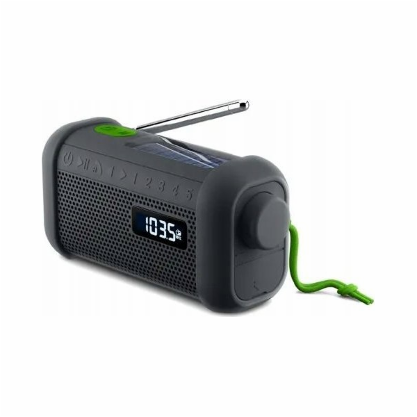 Přenosné solární rádio Muse s klikou a svítilnou | Múza