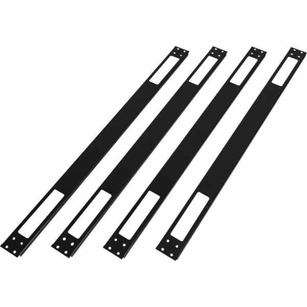 Q-LANTEC 19 6U 600x450 nástěnný regál skleněné dveře černé