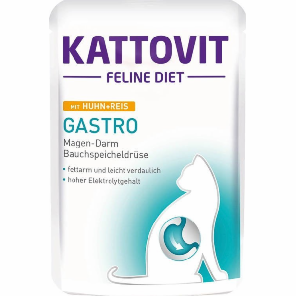 KATTOVIT Feline Diet Gastro Kuře s rýží - mokré krmivo pr...