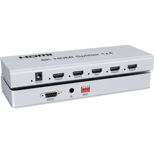 PremiumCord HDMI 2.1 splitter 1-4 porty, 8K@60Hz, 4K@120H...