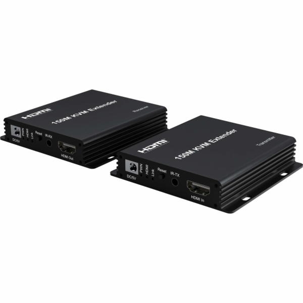 PremiumCord HDMI KVM extender na 150m přes jeden kabel Ca...