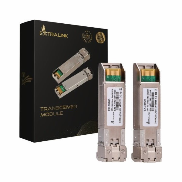 Extralink SFP+ 10G 2-balení | Modul SFP+ | 10Gbps LC/UPC ...