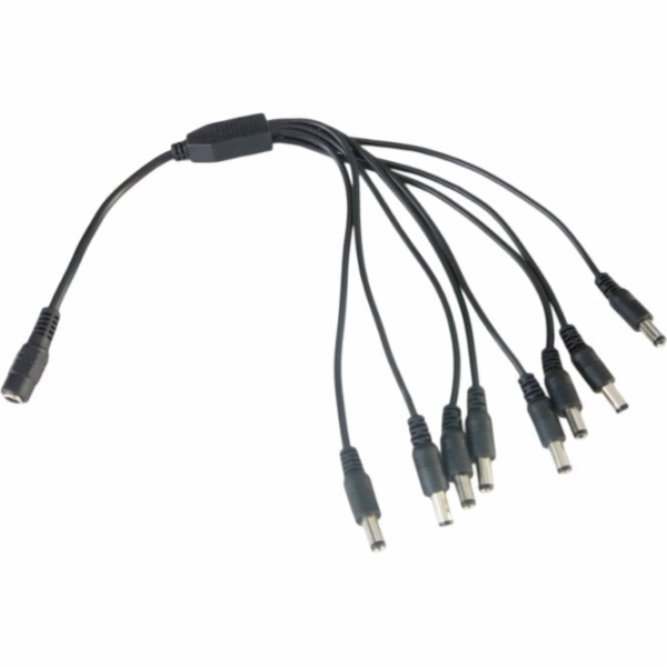 Conexpro DC napájecí rozbočovač, 8x samec, 1x samice