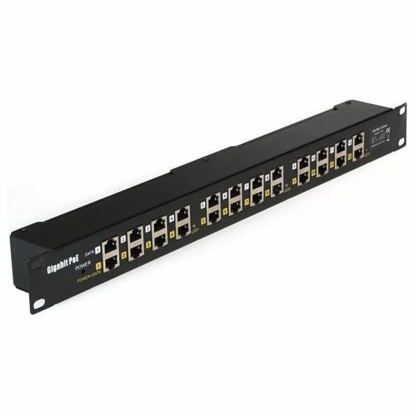 Conexpro pasivní Gigabitový PoE panel do racku, 12 portů