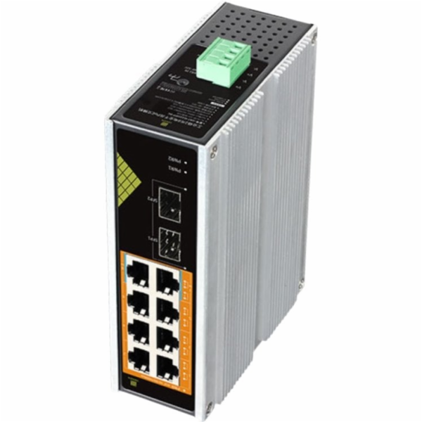 Conexpro GNT-IG1210FP-DC, Průmyslový PoE switch na DIN li...