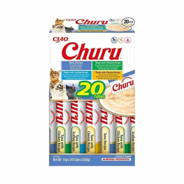 INABA Churu Variety box Tuna - pamlsek pro kočky - 20 x 14g
