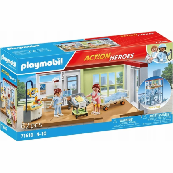 Hračka na stavbu porodnice PLAYMOBIL 71616 Action Heroes