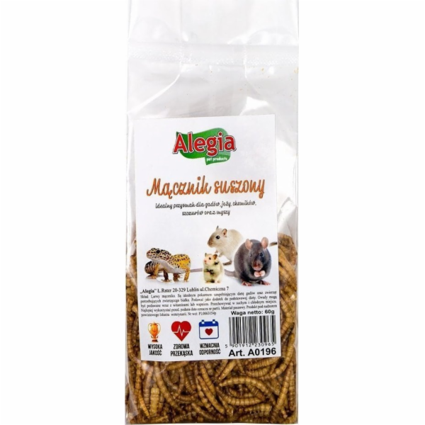 ALEGIA Dried mealworm - lahůdka pro hlodavce - 60g