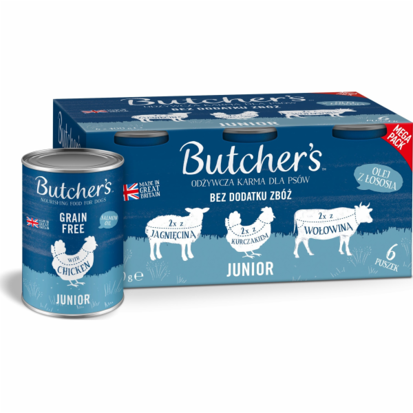 BUTCHER S Original Junior Mega pack mix - mokré krmivo pr...