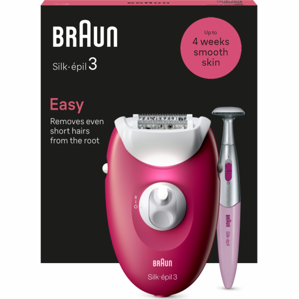 Epilátor Braun Silk•épil 3 SE3-202, bílá/růžová