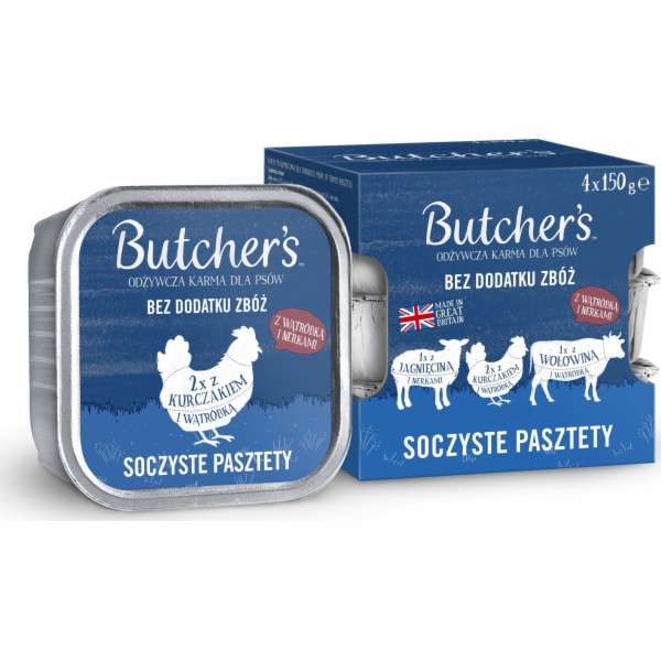 BUTCHER S Original Mix Juicy pates - mokré krmivo pro psy...