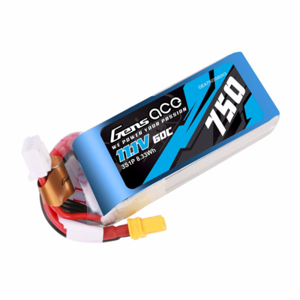 Gens Ace 750mAH 11,1V 60C 3S1P Lipo baterie s konektorem ...