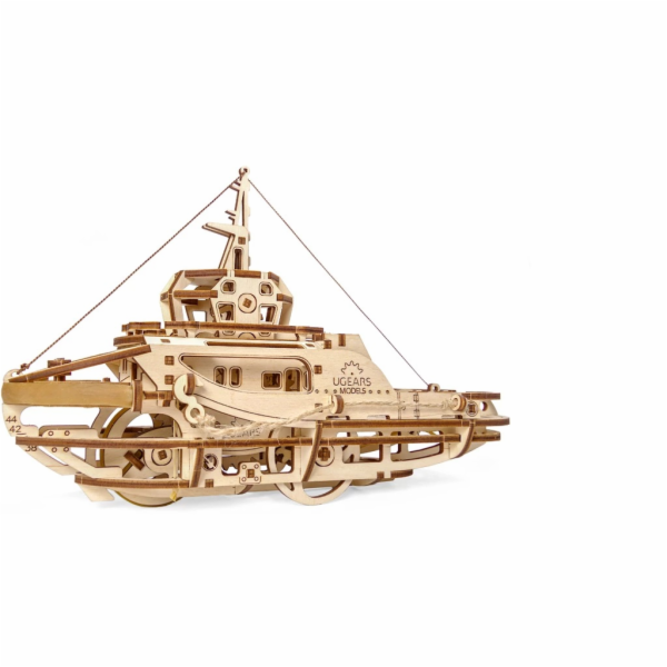 Ugears 3D dřevěné mechanické puzzle Remorkér