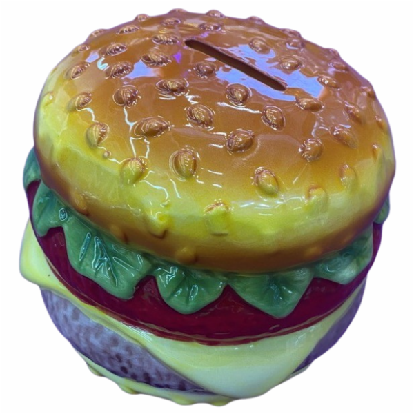 Keramická pokladnička Hanburger