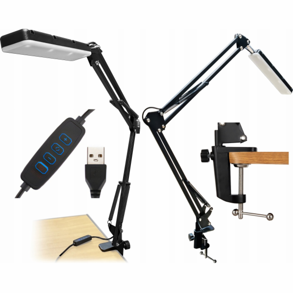 Media-Tech MT224 stolní lampa 5,6 W LED Černá