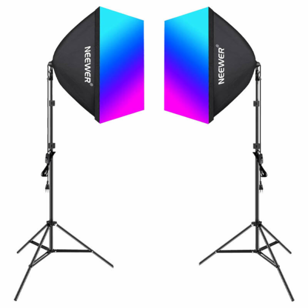 Sada Neewer NK800 dva softboxy + žárovky RGB 24W 2700-650...