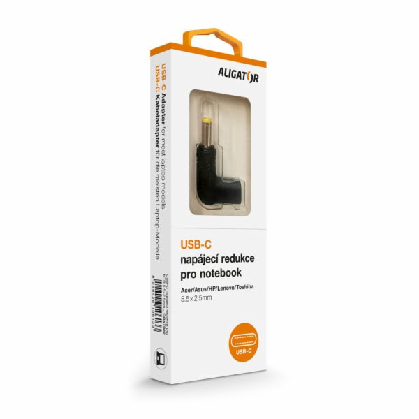 Aligator USB-C napájecí redukce 5,5x2,5 mm pro notebooky ...