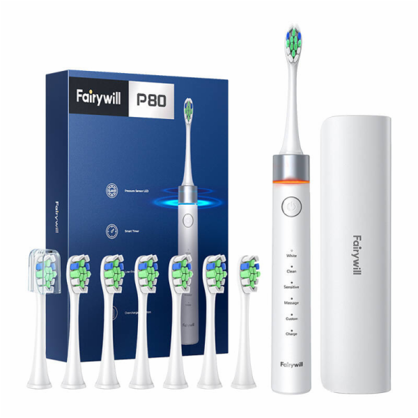 Sonický zubní kartáček FairyWill FW-P80 se sadou špiček a...