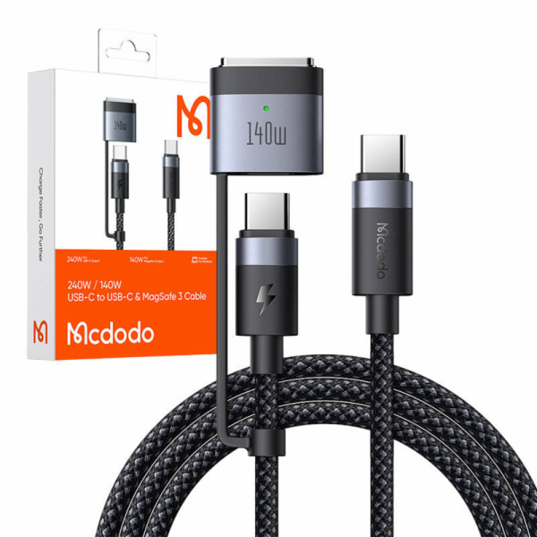 2-in-1 USB-C to USB-C + Magsafe 3 cable Mcdodo CA-0140, 2...