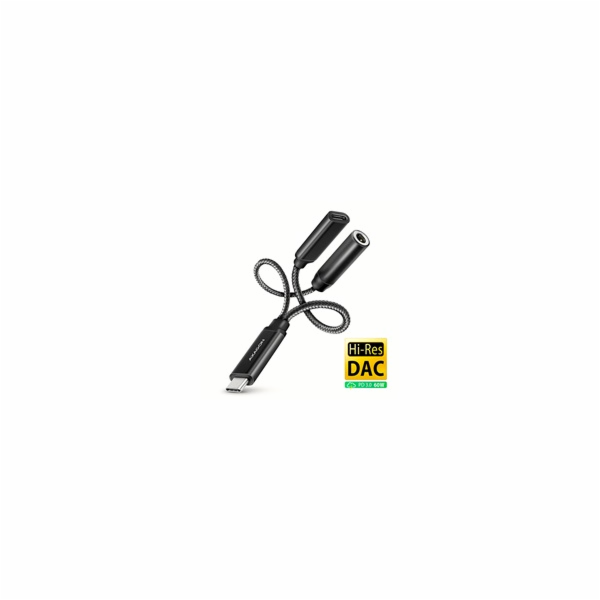 AXAGON ADA-HCPD, USB-C na 3.5mm jack - Hi-Res DAC audio a...