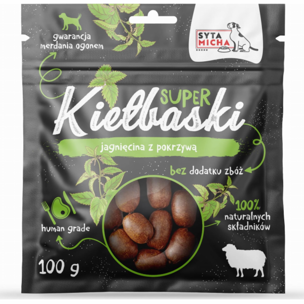SYTA MICHA Super párky s jehněčím masem a kopřivou - poch...