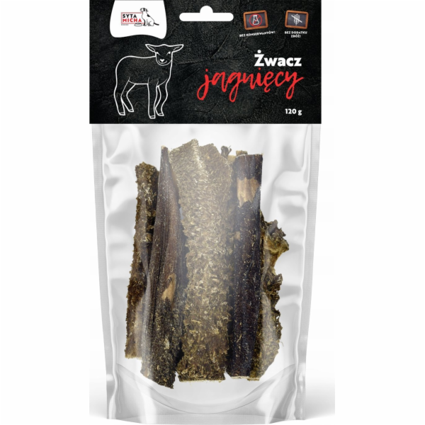 SYTA MICHA Sušený jehněčí bachor - pochoutka pro psy - 120g