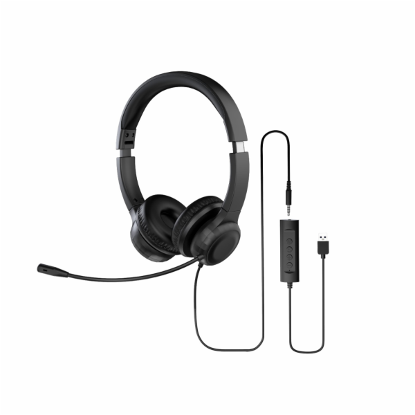 ACER Sluchátka, Office Headset, 3,5 mm Jack / USB s ovlád...
