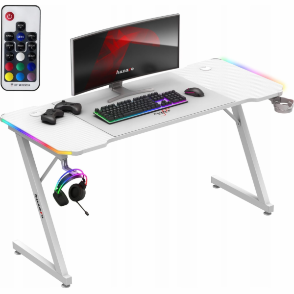 Huzaro Hero 3.3 White  RGB - herní stůl