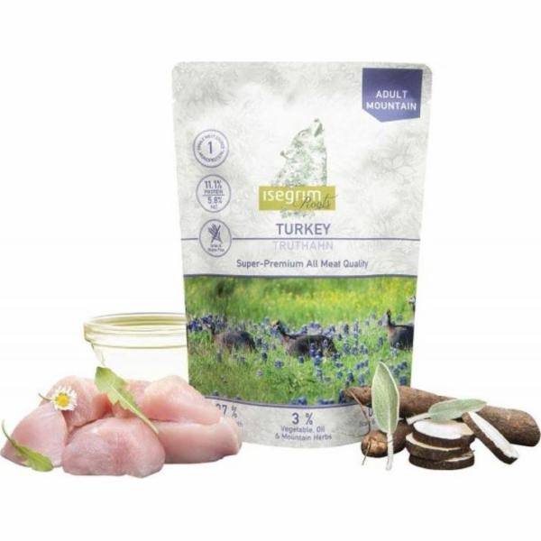 ISEGRIM Adult Turkey - vlhké krmivo pro psy - 410g