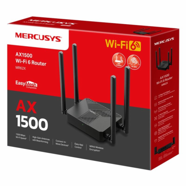 WiFi router TP-Link MERCUSYS MR62X AX1500 dual AP/router,...