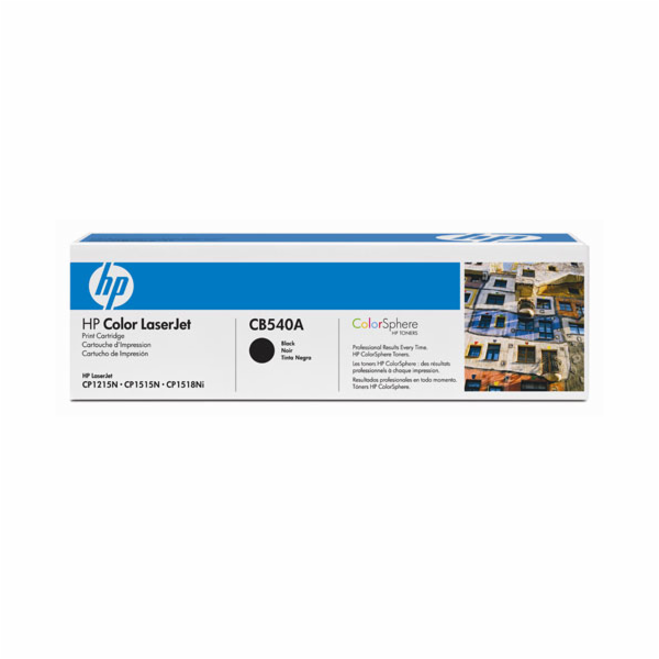 HP 125A Black LJ Toner Cart, CB540A (2,200 pages)